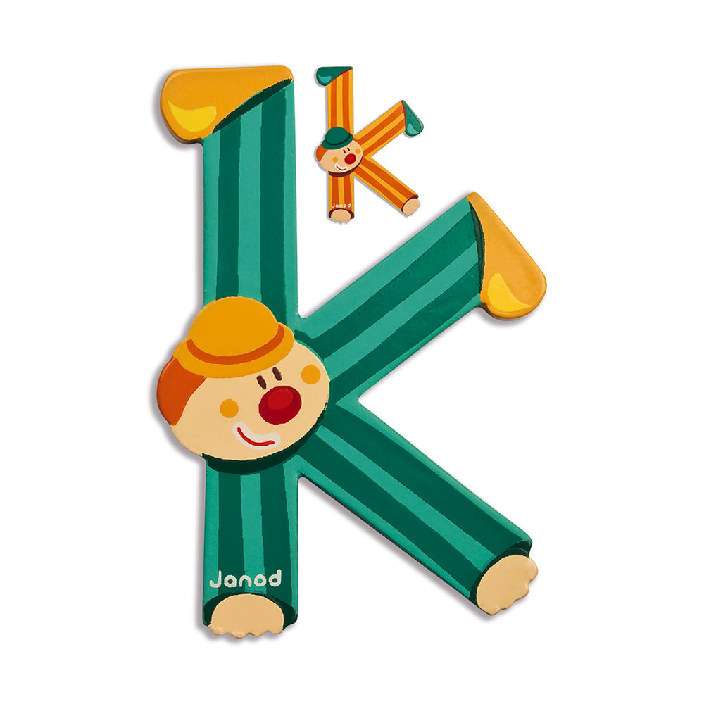 Janod houten letter Clown - letter K