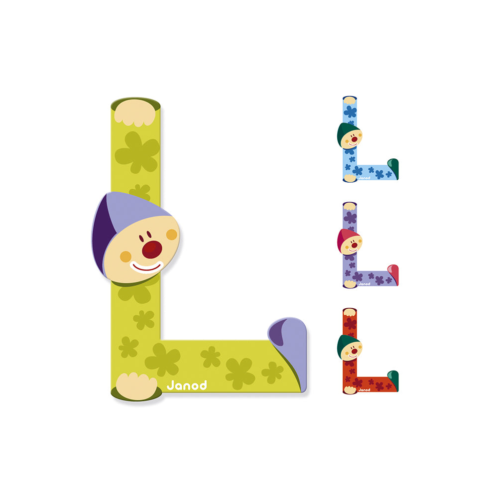 Janod houten letter Clown - letter L