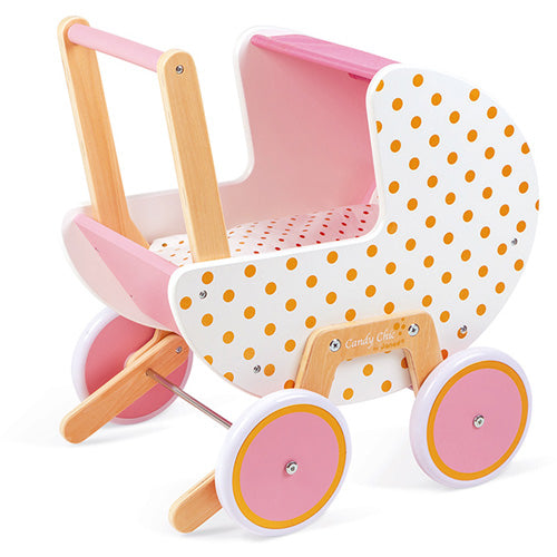 Janod Candy Chic houten poppenwagen - J05886