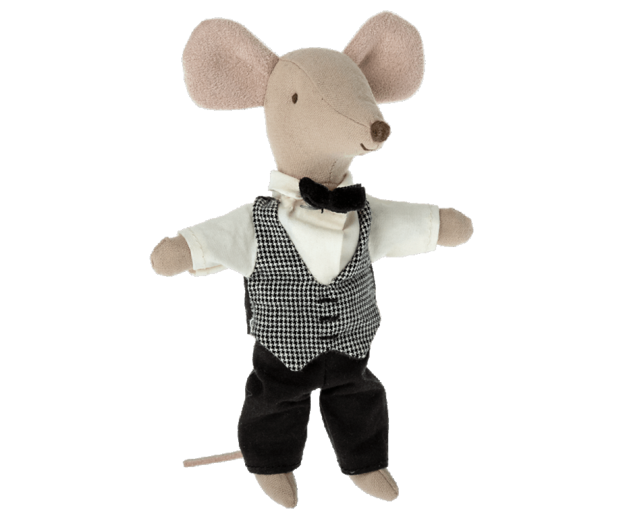 Maileg poppenhuis muizen Waiter Mouse, ober muis 17-2201-00