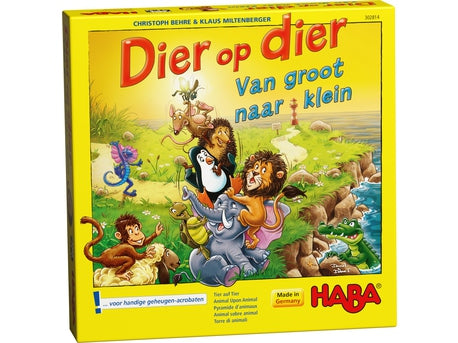 Haba 302814 Dier op dier – Van groot naar klein stapelmemo