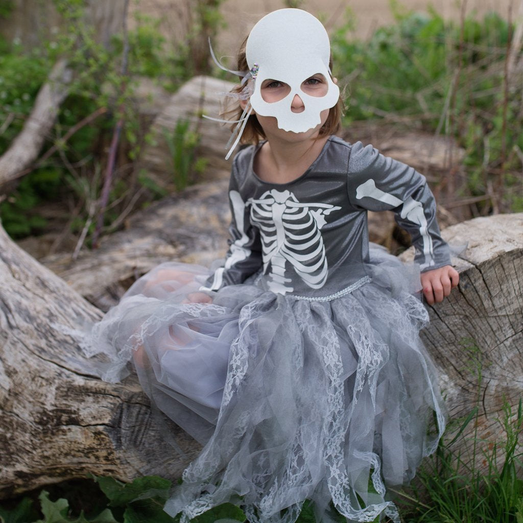 Great Pretenders verkleedjurk Skelet heksenjurk, maat 5-6 jaar
