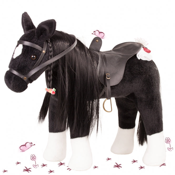 Götz Boutique paard Rappe Max, zwart met kambare haren, 52 cm