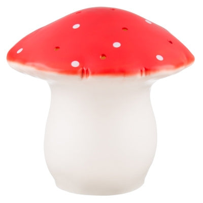 Egmont Toys Heico Lamp Led Paddestoel Vliegenzwam - Rood met Witte Stip (Adaptor Inbegrepen)