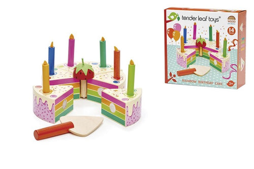 Tender Leaf Toys 4608282 Rainbow Birthday cake verjaardagstaart