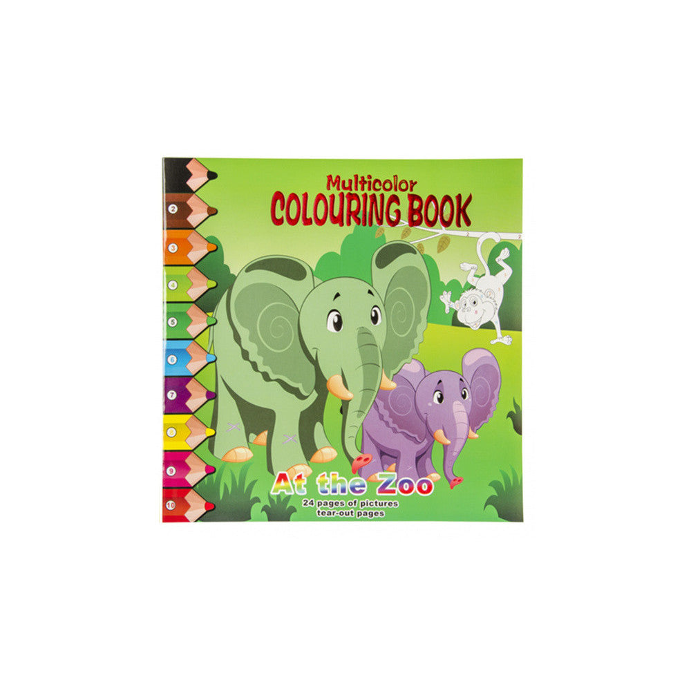 Multicolor kleurboek - In de dierentuin (groen)