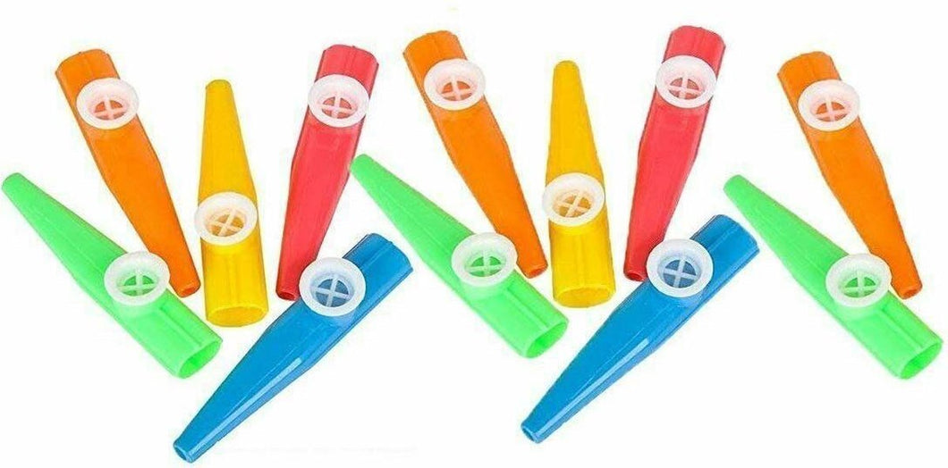 Set van 12 Kazoo fluitjes - kleurenmix