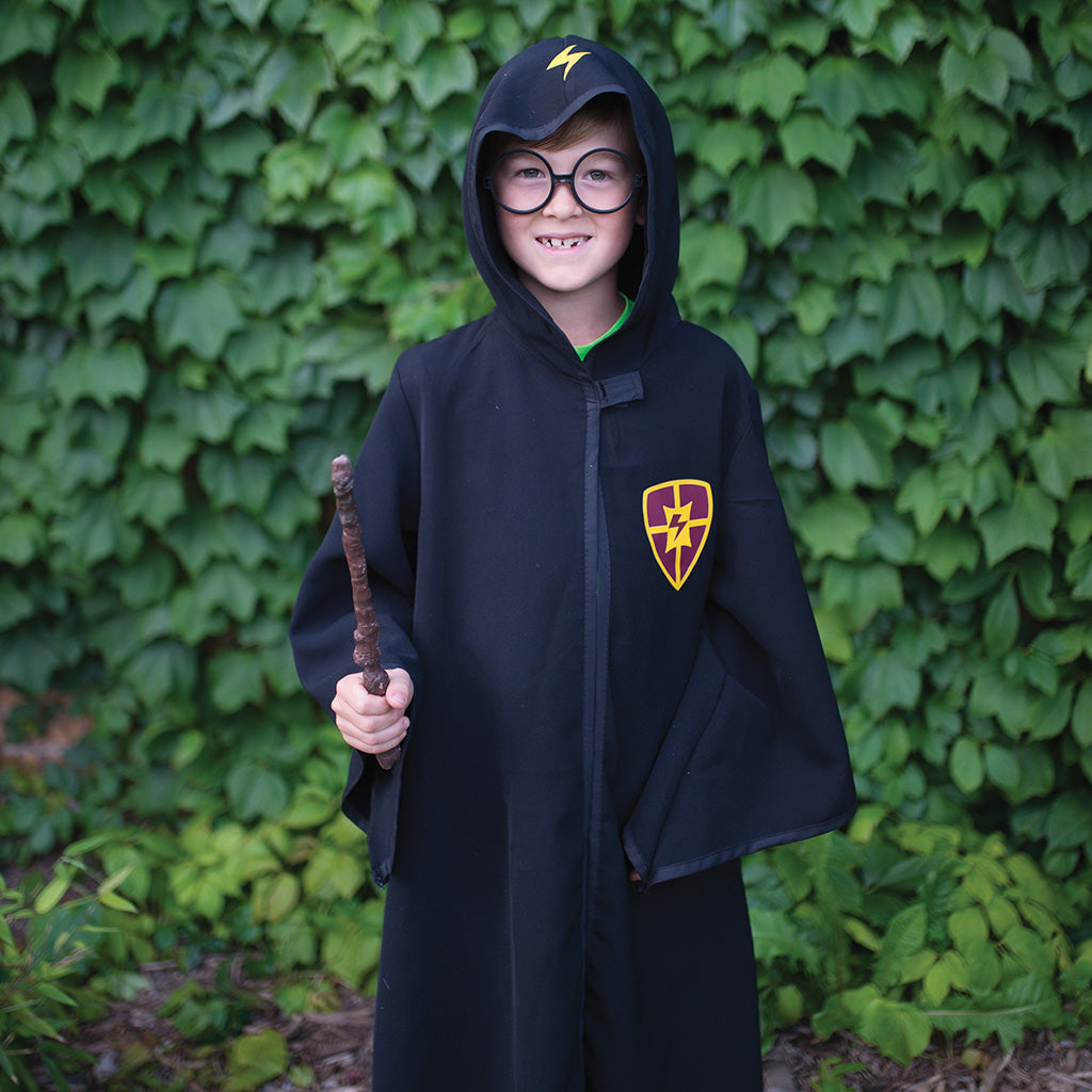 Great Pretenders verkleedcape Wizard Tovenaar set (mantel, bril) maat 7-8 jaar