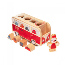 Afbeelding in Gallery-weergave laden, Lilliputiens Paulette de kip houten vormsorteerder Retro Bus - 83261
