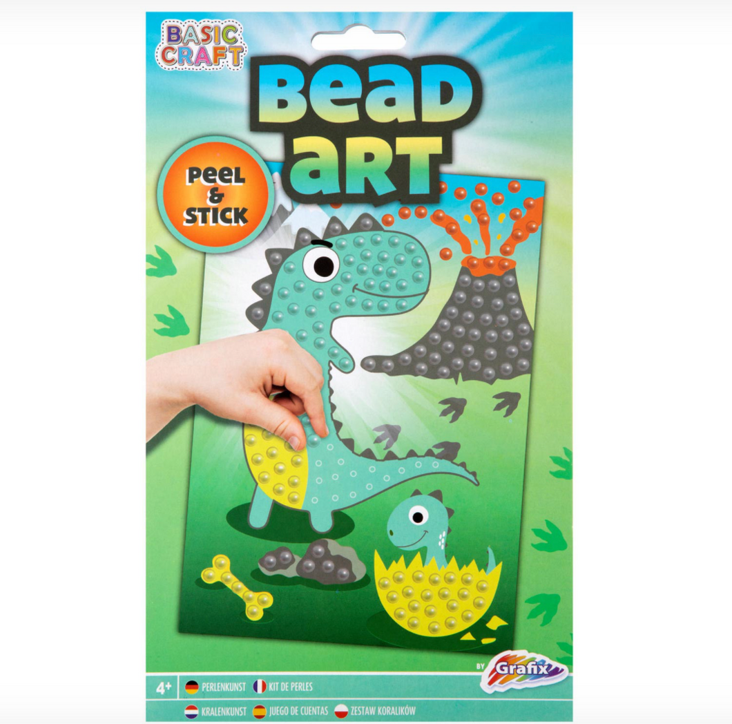 Grafix knutselset Bead art - Dino