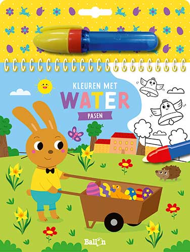 Ballon waterkleurboek - Kleuren met water - Pasen