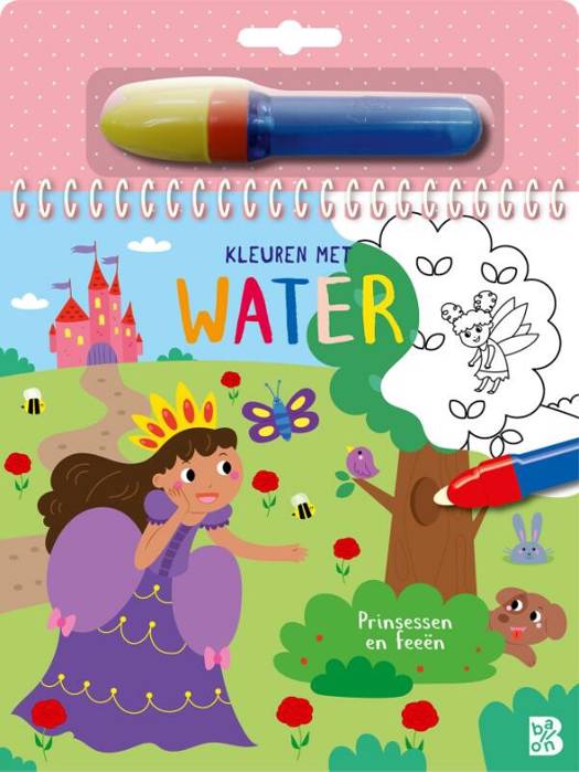 Ballon waterkleurboek - Kleuren met water - Prinsessen en feeën