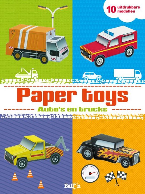 Ballon Paper Toys - Auto's en trucks 6+