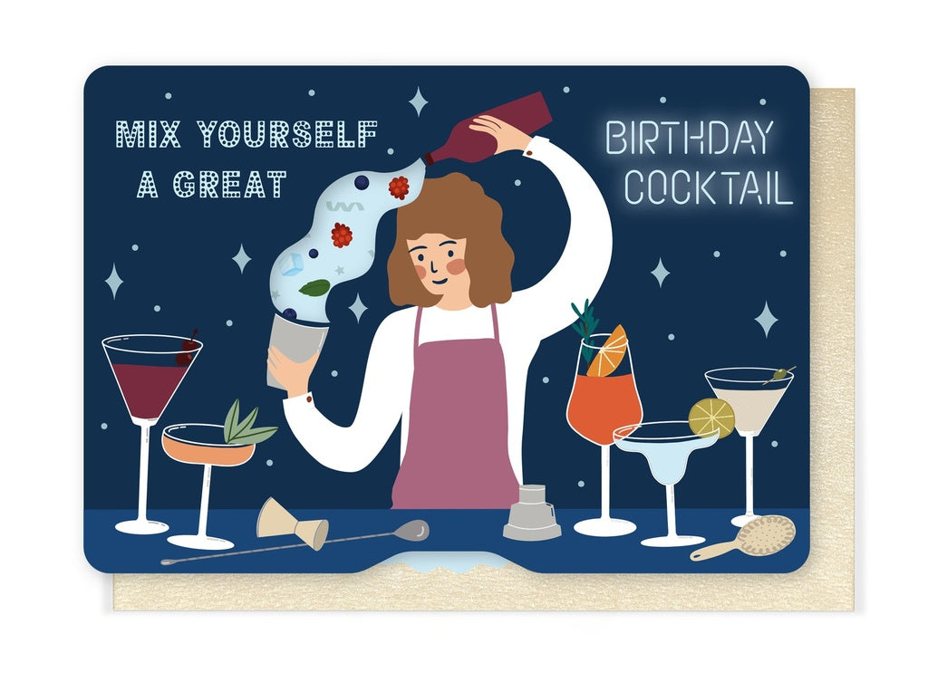 Enfant Terrible wenskaart MIX YOURSELF A GREAT BIRTHDAY COCKTAIL - ASS6318