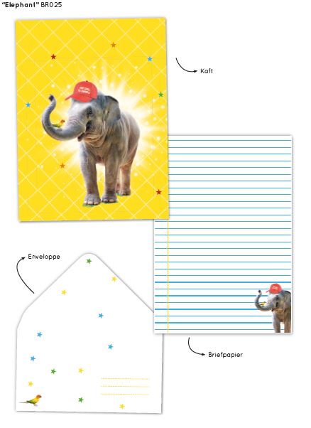 Enfant Terrible BR025 Briefpapier Elephant olifant
