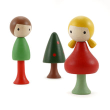 Afbeelding in Gallery-weergave laden, Clicques Christmas edition, houten magnetische popjes Ana &amp; Simon Kerstmis
