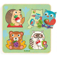 Djeco DJ01049 houten knoppuzzel Croc-Nut