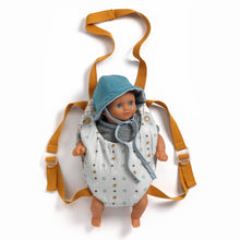 Afbeelding in Gallery-weergave laden, Djeco Pomea babydrager poppendraagzak Blue Gray - DJ07840
