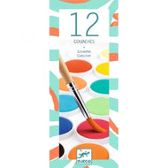 Djeco DJ08803 Waterverf Classic set Gouaches set 12 kleuren