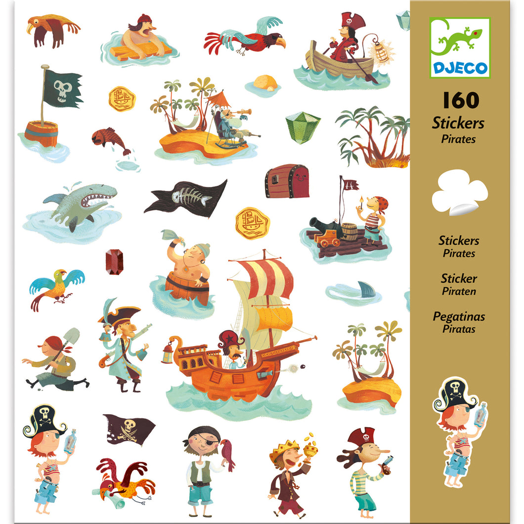 Djeco stickerset Piraten 160 stuks - DJ08839