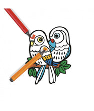 Afbeelding in Gallery-weergave laden, Djeco fluwelen kleurplaten, Baby vogels - DJ09099
