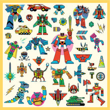 Afbeelding in Gallery-weergave laden, Djeco metallic stickerset Robots 160 stuks - DJ09276
