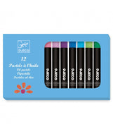 Djeco set van 12 pastelkleuren olieverf krijtjes - DJ09748