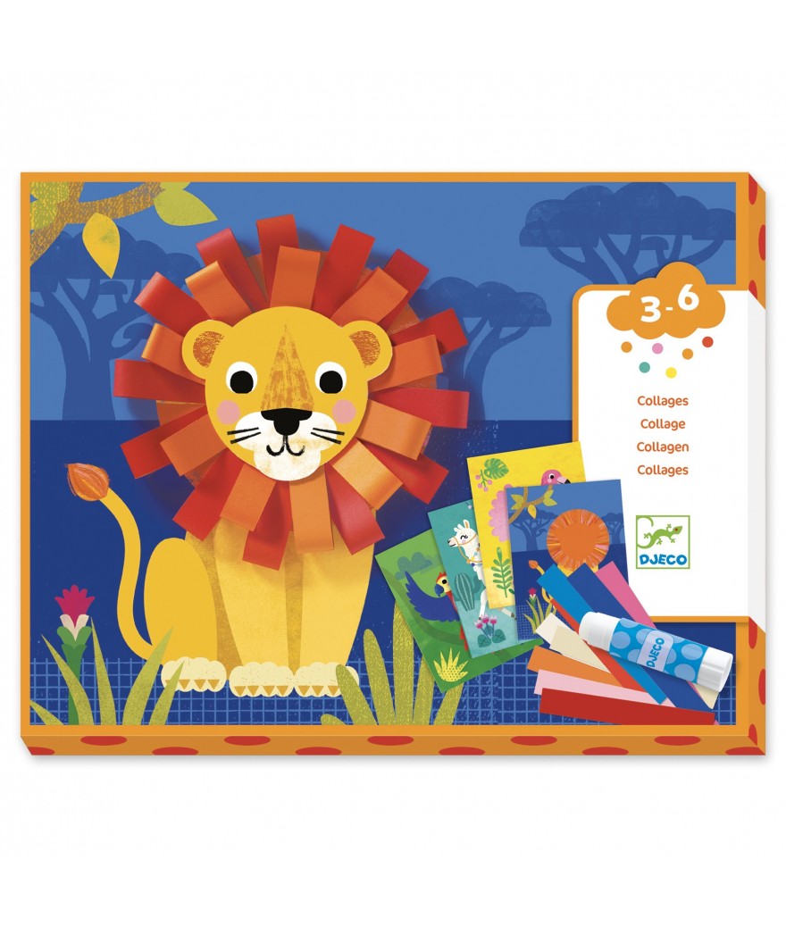 Djeco knutselset collages met krullen, 3-6 jaar - DJ09868