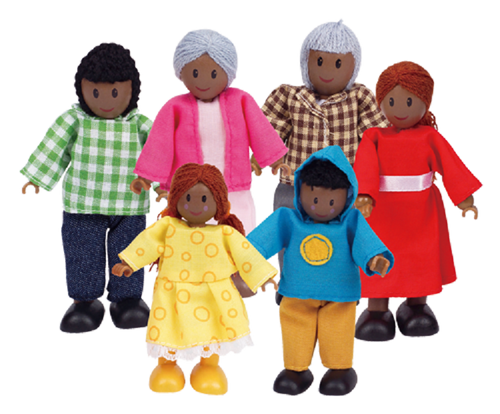 Hape E3501 poppenhuis moderne familie African American