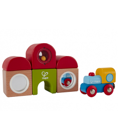 Hape E3802 locomotief met blokken - Station Building Block Set