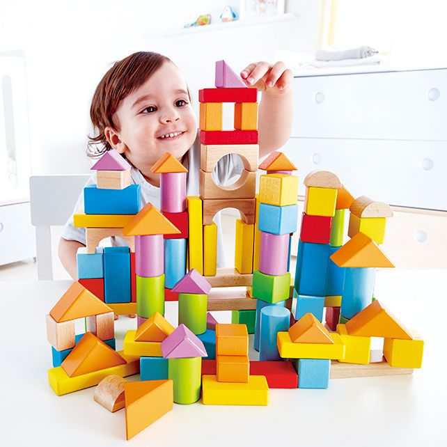 Hape Toys Wonferful Blocks - 101 beukenhouten blokken - E8247