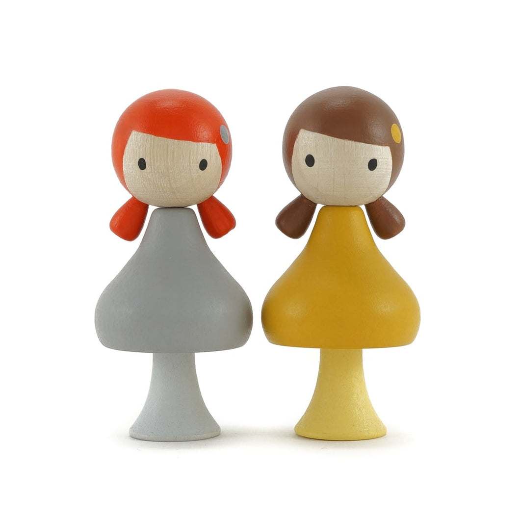 Clicques Girls,houten magnetische meisjes popjes - Emma & June