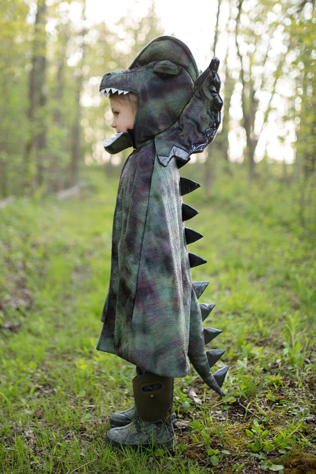 Great Pretenders dinosaurus cape - Grandasaurus Diliphosaurus cape met klauwen, maat 4-6 jaar - 56895