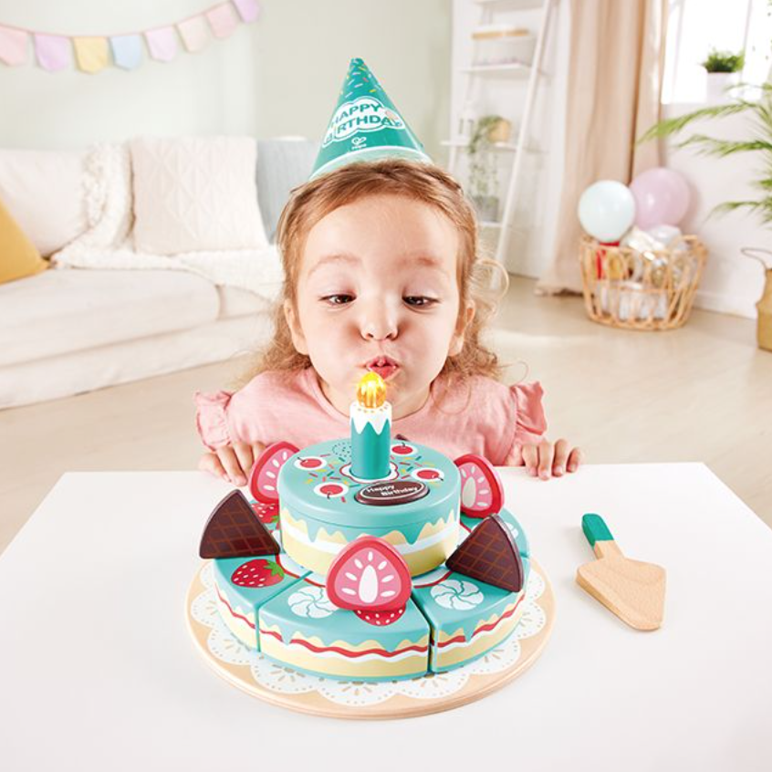 Hape Toys Interactive Happy Birthday Cake, verjaardagstaart - E3180