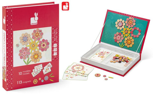 Janod J02838 Magnetibook Large Mozaïek Bloemen