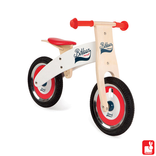 Janod J03266 Bikloon loopfiets 2-wieler rood wit