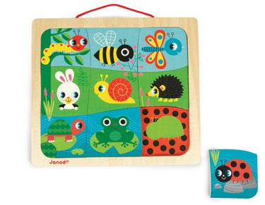 Janod J08182 magneetpuzzel Blije Tuin
