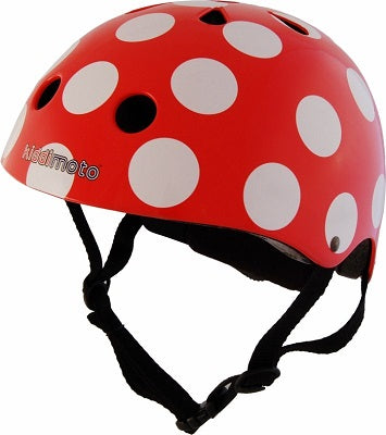Kiddimoto H9003-S Helm Dotty Rood - maat S