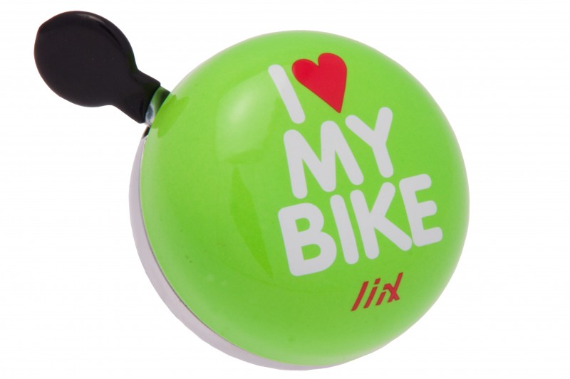 Liix Fietsbel Mini Ding Dong Bell I Love My Bike Neon Green