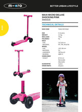 Afbeelding in Gallery-weergave laden, MICRO step Maxi Micro Deluxe Shocking Pink Felroze (5-12 jaar) - MMD035
