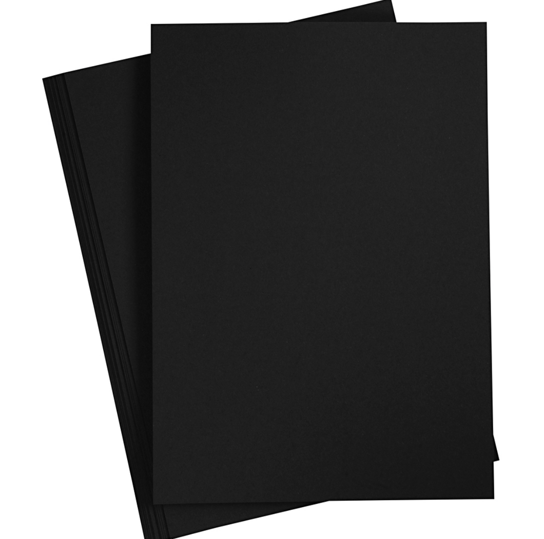 Papier zwart A4 80gr, 20 vellen
