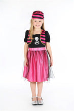 Afbeelding in Gallery-weergave laden, Rose &amp; Romeo verkleedjurk Angelica Piratenmeisje met bandana, maat 5-7 jaar
