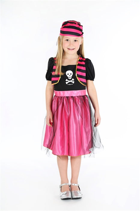 Rose & Romeo verkleedjurk Angelica Piratenmeisje met bandana, maat 5-7 jaar