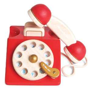 Le Toy Van TV323 Vintage Phone - houten retro telefoon