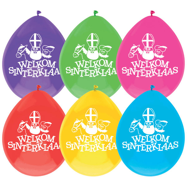 Ballonnen set van 10 stuks - Welkom Sinterklaas