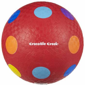 Crocodile Creek speelbal 18 cm - Dots bolletjes rood