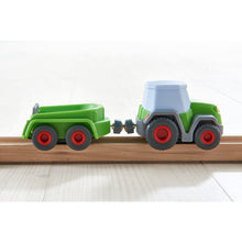 Afbeelding in Gallery-weergave laden, Haba Kullerbü ballenbaan tractor met aanhanger - groene trekker - 305562
