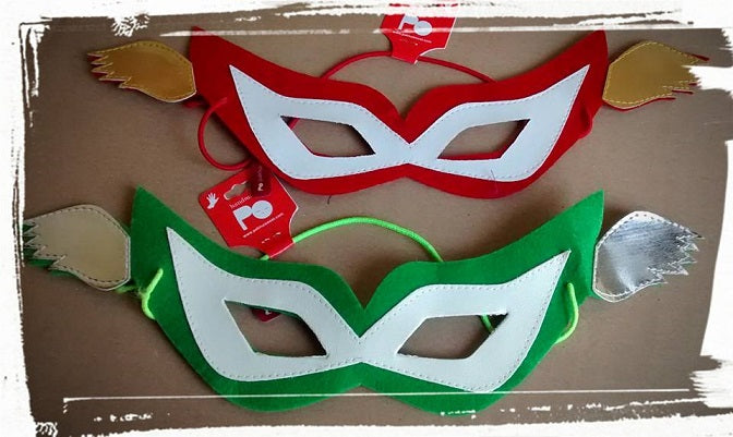 Pakhuis Oost Z46 Superhelden masker met vleugels - Rood